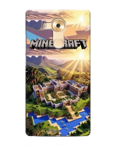 Чехол для Huawei Mate 8 (NXT) с картинкой «Minecraft панорама»