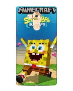 Чехол для Huawei Mate 8 (NXT) с картинкой «Губка Боб Minecraft»