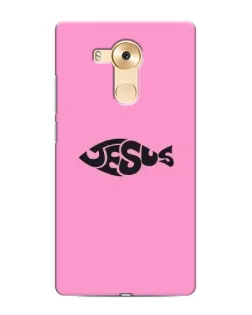 Чехол для Huawei Mate 8 (NXT) с картинкой «Розовый символ  Jesus»