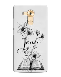 Чехол для Huawei Mate 8 (NXT) с картинкой «Цветы и Библия»