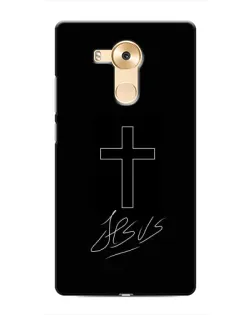 Чехол для Huawei Mate 8 (NXT) с картинкой «Графический крест Jesus»
