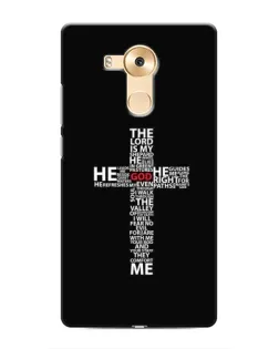 Чехол для Huawei Mate 8 (NXT) с картинкой «Текстовый крест»