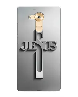 Чехол для Huawei Mate 8 (NXT) с картинкой «Металлический крест Jesus»