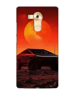 Чехол для Huawei Mate 8 (NXT) с картинкой «Cybertruck на Марсе»