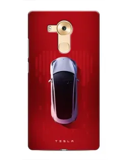 Чехол для Huawei Mate 8 (NXT) с картинкой «Tesla Top View»