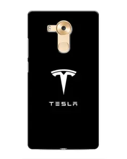 Чехол для Huawei Mate 8 (NXT) с картинкой «Tesla White Logo»
