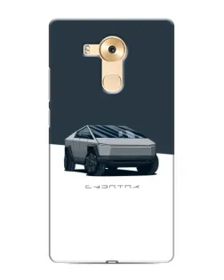Чехол для Huawei Mate 8 (NXT) с картинкой «Серебристый Cybertruck Tesla»