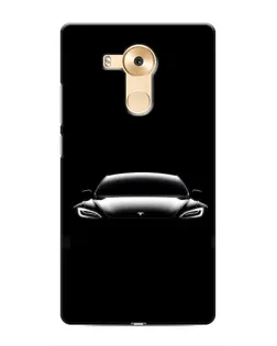 Чехол для Huawei Mate 8 (NXT) с картинкой «Фары Tesla Night»