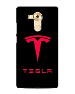 Чехол для Huawei Mate 8 (NXT) с картинкой «Tesla Red Logo»