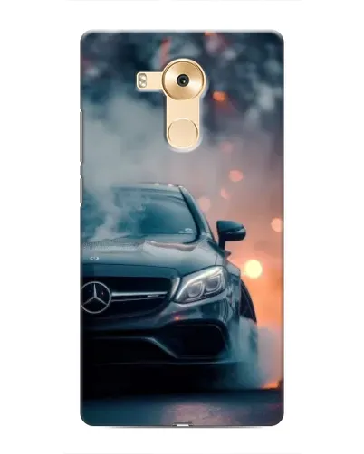 Чехол для Huawei Mate 8 (NXT) с картинкой «Mercedes — ночной город»