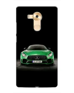 Чехол для Huawei Mate 8 (NXT) с картинкой «Mercedes — неоновый лого»