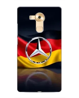 Чехол для Huawei Mate 8 (NXT) с картинкой «Mercedes — флаг Германии»