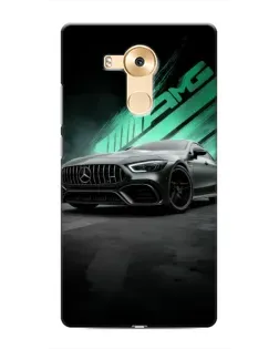 Чехол для Huawei Mate 8 (NXT) с картинкой «Темный Mercedes AMG»