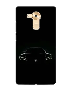 Чехол для Huawei Mate 8 (NXT) с картинкой «Mercedes — силуэт авто»