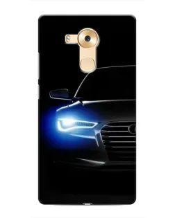 Чехол для Huawei Mate 8 (NXT) с картинкой «Неоновый взгляд Audi»