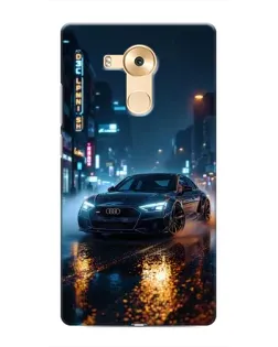 Чехол для Huawei Mate 8 (NXT) с картинкой «Ночной город и Audi»