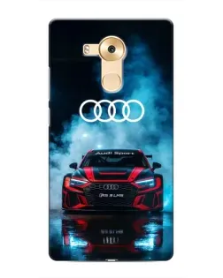 Чехол для Huawei Mate 8 (NXT) с картинкой «Audi Sport — неон»