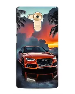 Чехол для Huawei Mate 8 (NXT) с картинкой «Audi — закат»