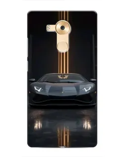 Чехол для Huawei Mate 8 (NXT) с картинкой «Lamborghini золотые линии»