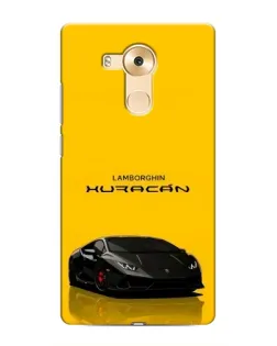 Чехол для Huawei Mate 8 (NXT) с картинкой «Lamborghini Huracan черный»