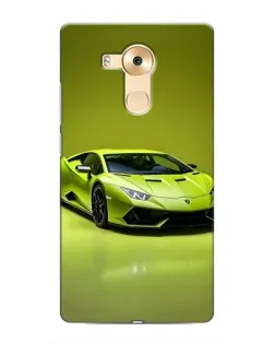 Чехол для Huawei Mate 8 (NXT) с картинкой «Салатовый Lamborghini Huracan»