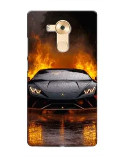 Чехол для Huawei Mate 8 (NXT) с картинкой «Lamborghini в огне»