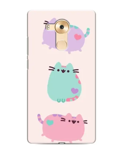 Чехол для Huawei Mate 8 (NXT) с картинкой «Pusheen трио»