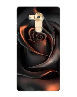 Чехол для Huawei Mate 8 (NXT) с картинкой «Шелковая черная роза»