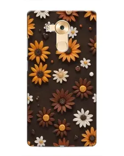 Чехол для Huawei Mate 8 (NXT) с картинкой «Узор из маленьких подсолнухов»