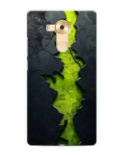 Чехол для Huawei Mate 8 (NXT) с картинкой «Салатовый разлом скалы»
