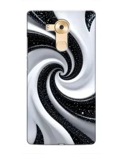 Чехол для Huawei Mate 8 (NXT) с картинкой «Черно-белая спираль»