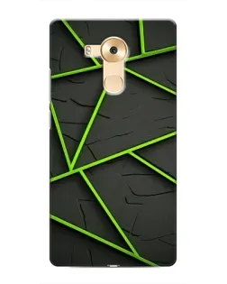 Чехол для Huawei Mate 8 (NXT) с картинкой «Зеленые геометрические линии»