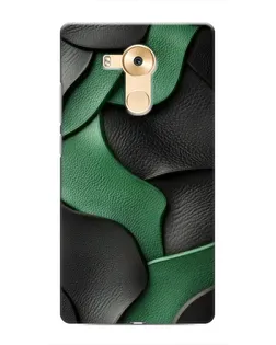 Чехол для Huawei Mate 8 (NXT) с картинкой «Зеленые кожаные волны»