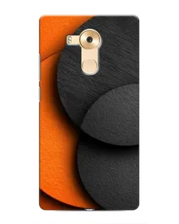 Чехол для Huawei Mate 8 (NXT) с картинкой «Геометрия оранжевых кругов»