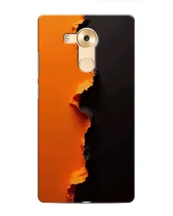 Чехол для Huawei Mate 8 (NXT) с картинкой «Оранжевый разлом»