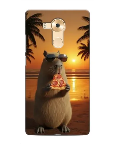 Чохол для Huawei Mate 8 (NXT) з картинкою «Капібара з піцою»