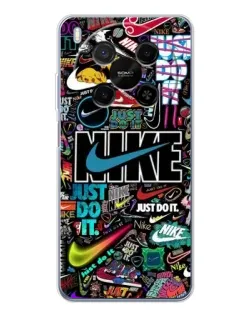Чехол для Huawei Mate 80 Pro Max с картинкой «Яркий коллаж Nike»
