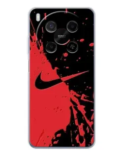 Чехол для Huawei Mate 80 Pro Max с картинкой «Красные брызги Nike»