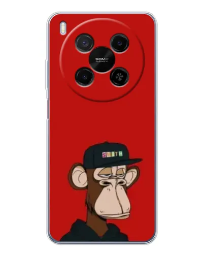Чохол для Huawei Mate 80 Pro Max з картинкою «Bored Ape — червоний фон» Чохол для Huawei Mate 80 Pro Max з картинкою «Bored Ape — червоний фон»