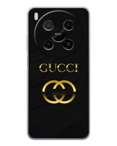 Чохол для Huawei Mate 80 Pro Max з картинкою «Золотий логотип Gucci»