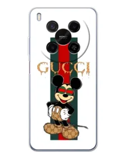 Чохол для Huawei Mate 80 Pro Max з картинкою «Міккі Маус Gucci — смуги»