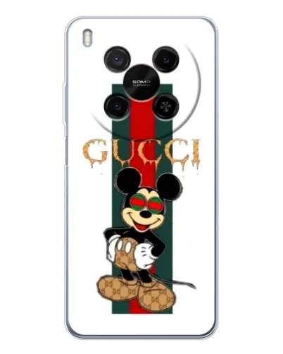 Чохол для Huawei Mate 80 Pro Max з картинкою «Міккі Маус Gucci — смуги»