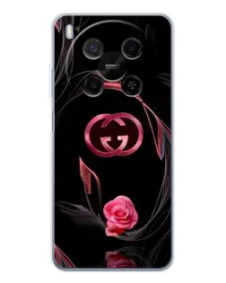 Чохол для Huawei Mate 80 Pro Max з картинкою «Gucci — неонова троянда»