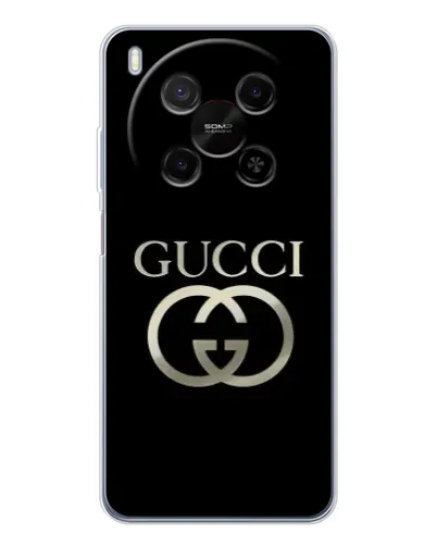 Чехол для Huawei Mate 80 Pro Max с картинкой «Gucci — золото на черном» Чехол для Huawei Mate 80 Pro Max с картинкой «Gucci — золото на черном»