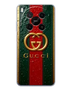 Чохол для Huawei Mate 80 Pro Max з картинкою «Gucci — фірмова смуга та золото»