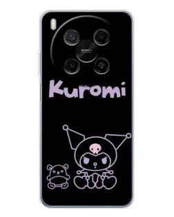 Чохол для Huawei Mate 80 Pro Max з картинкою «Kuromi — чорний мінімалізм»