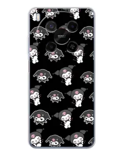 Чохол для Huawei Mate 80 Pro Max з картинкою «Чорний паттерн Kuromi»