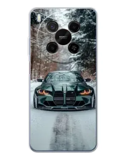 Чохол для Huawei Mate 80 Pro Max з картинкою «BMW у зимовому лісі»