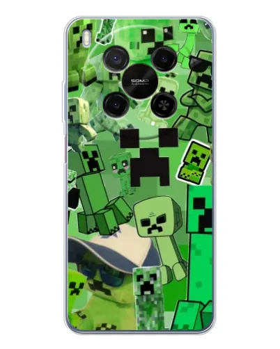 Чехол для Huawei Mate 80 Pro Max с картинкой «Криперы Minecraft»
