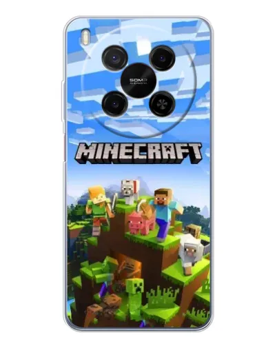 Чехол для Huawei Mate 80 Pro Max с картинкой «Minecraft классический мир»
